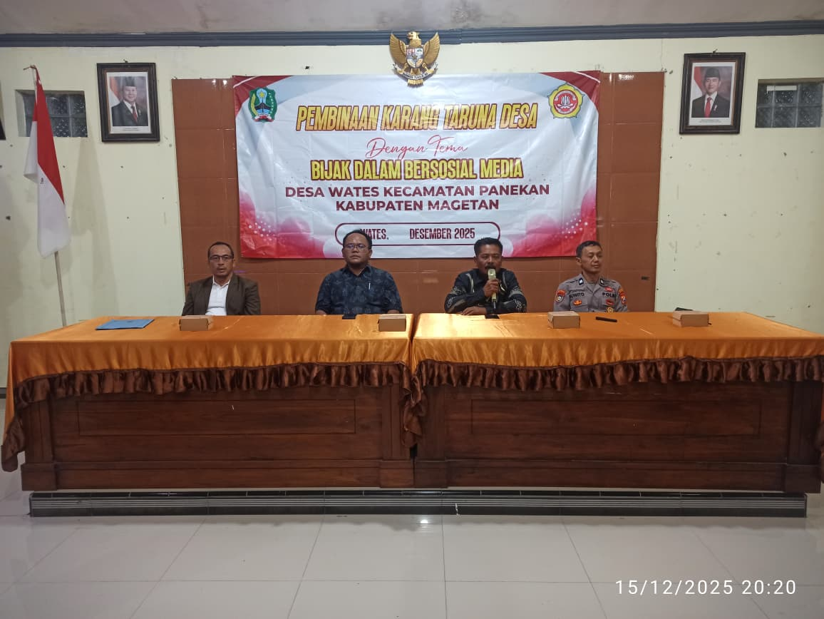PEMBINAAN KARANG TARUNA DESA BIJAK DALAM BERSOSIAL MEDIA DESA WATES