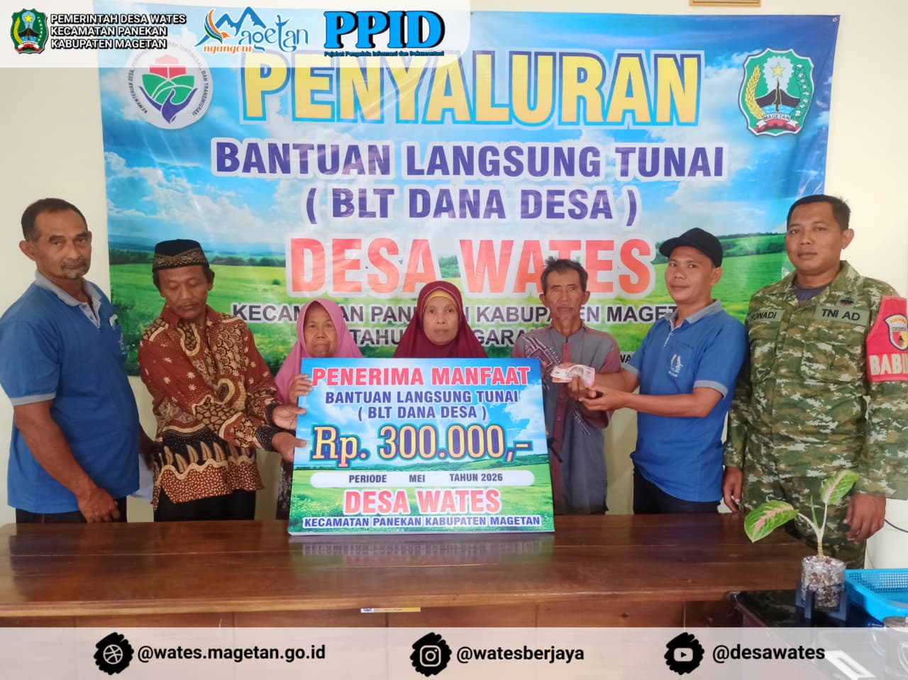 PENYALURAN BANTUAN LANGSUNG TUNAI DANA DESA BLT DANAN DESA PERIODE BULAN MEI TAHUN 2026