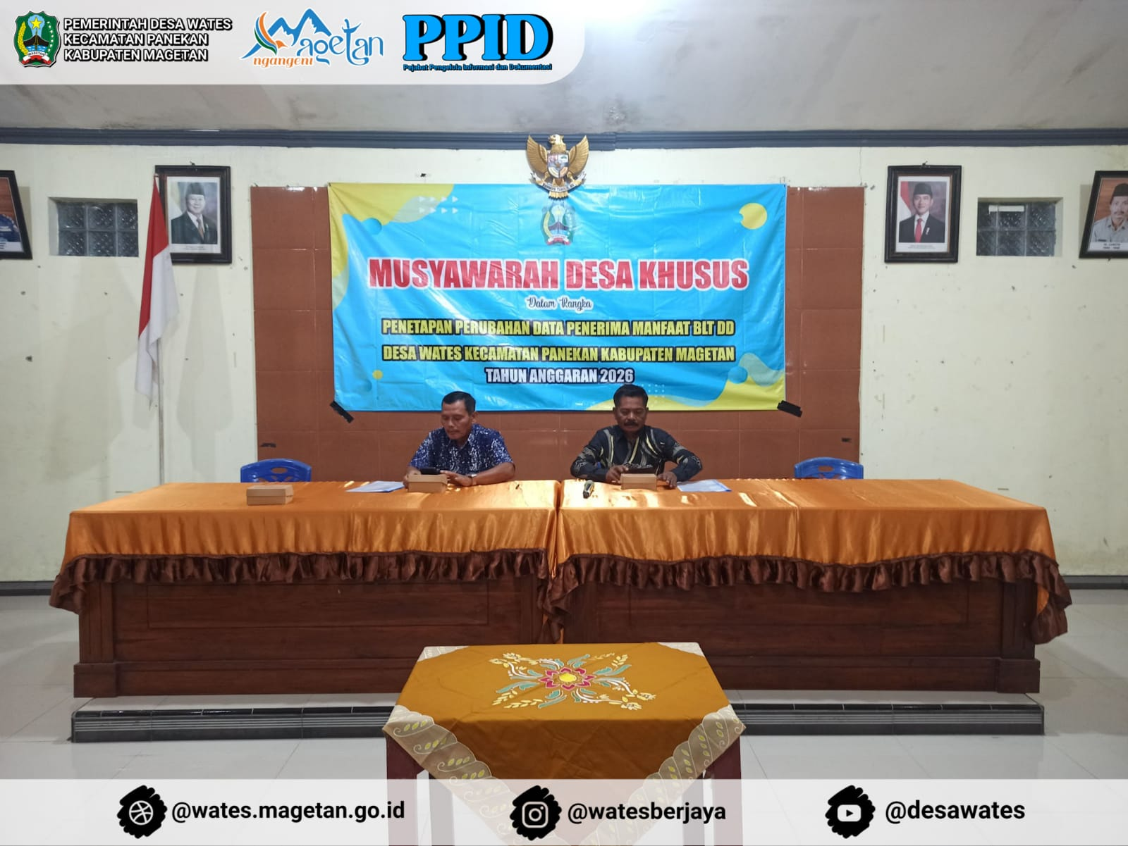 MUSYAWARAH DESA KHUSUS PENETAPAN PERUBAHAN DATA PENERIMA MANFAAT BLT DD DESA WATES TAHUN ANGGARAN 2026