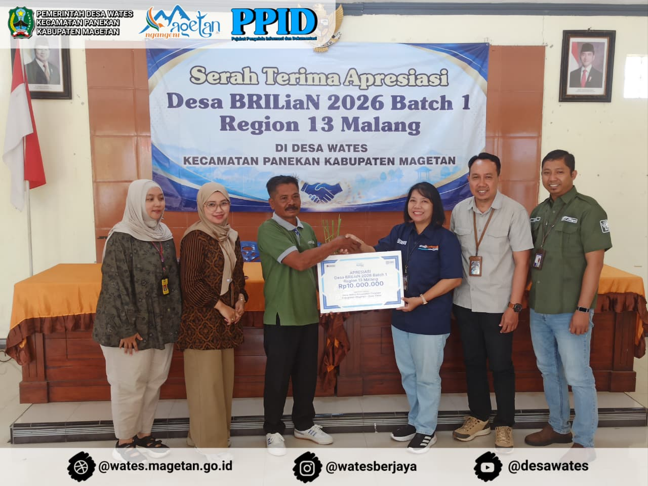 SERAH TERIMA APRESIASI DESA BRILIAN TAHUN 2026 REGION 13 MALANG