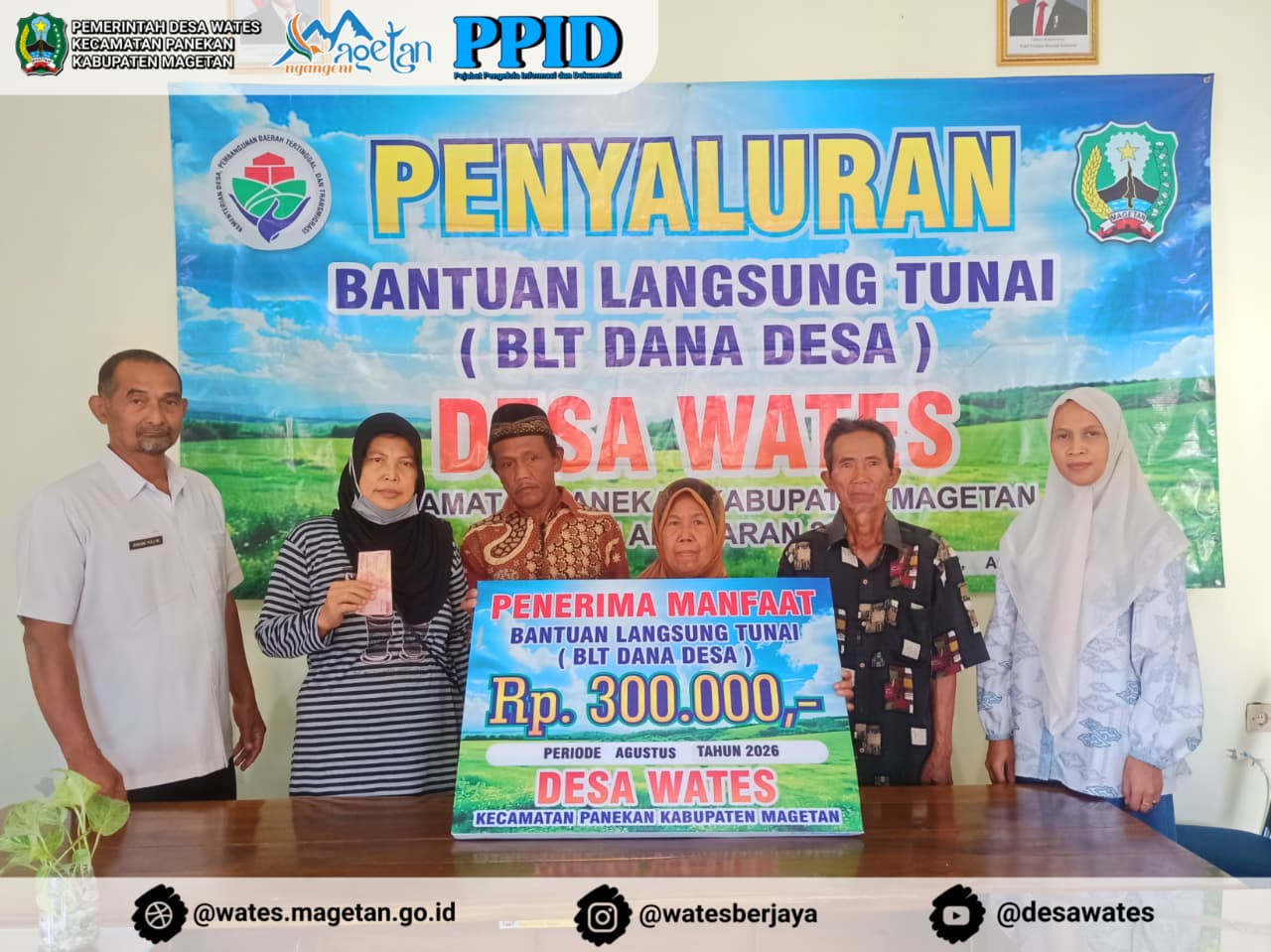 PENYALURAN BANTUAN LANGSUNG TUNAI DANA DESA BLT DANAN DESA PERIODE BULAN AGUSTUS TAHUN 2026