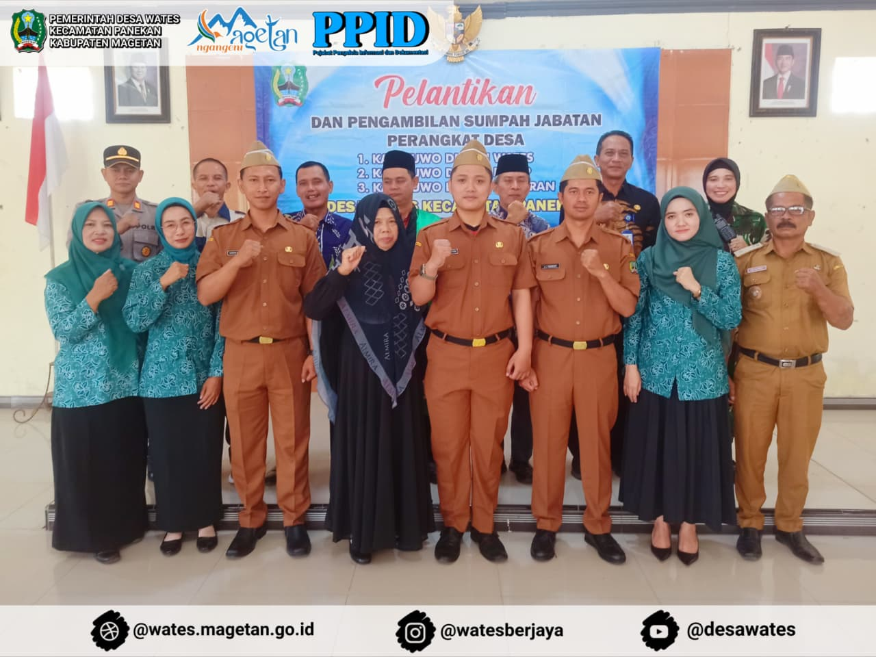 PELANTIKAN DAN PENGAMBILAN SUMPAH JABATAN PERANGKAT DESA WATES