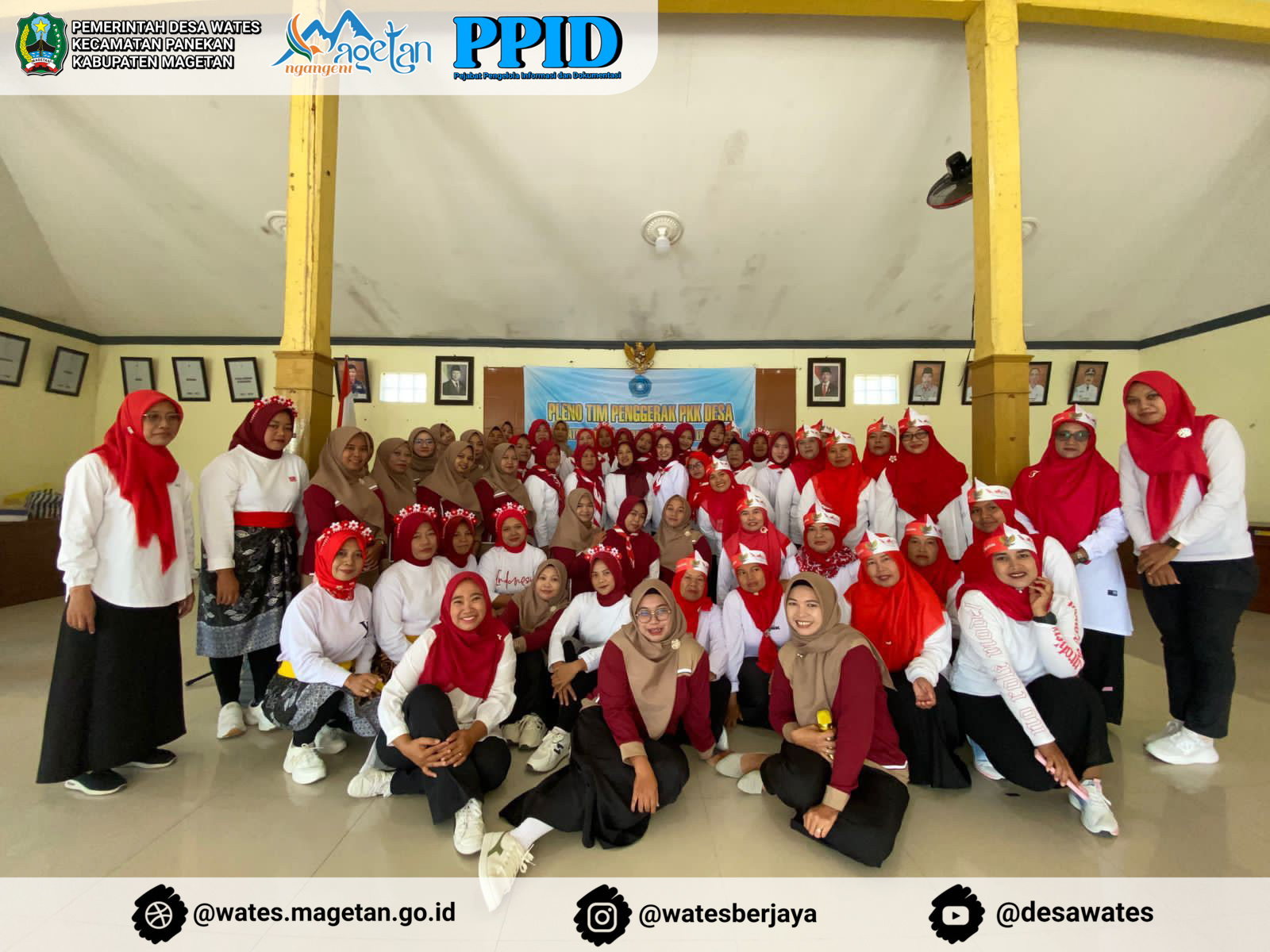 PERTEMUAN RUTIN TP PKK DESA WATES LOMBA 17AN DALAM RANGKA MEMEPERINGATI HUT KE 81 KEMERDEKAAN RI