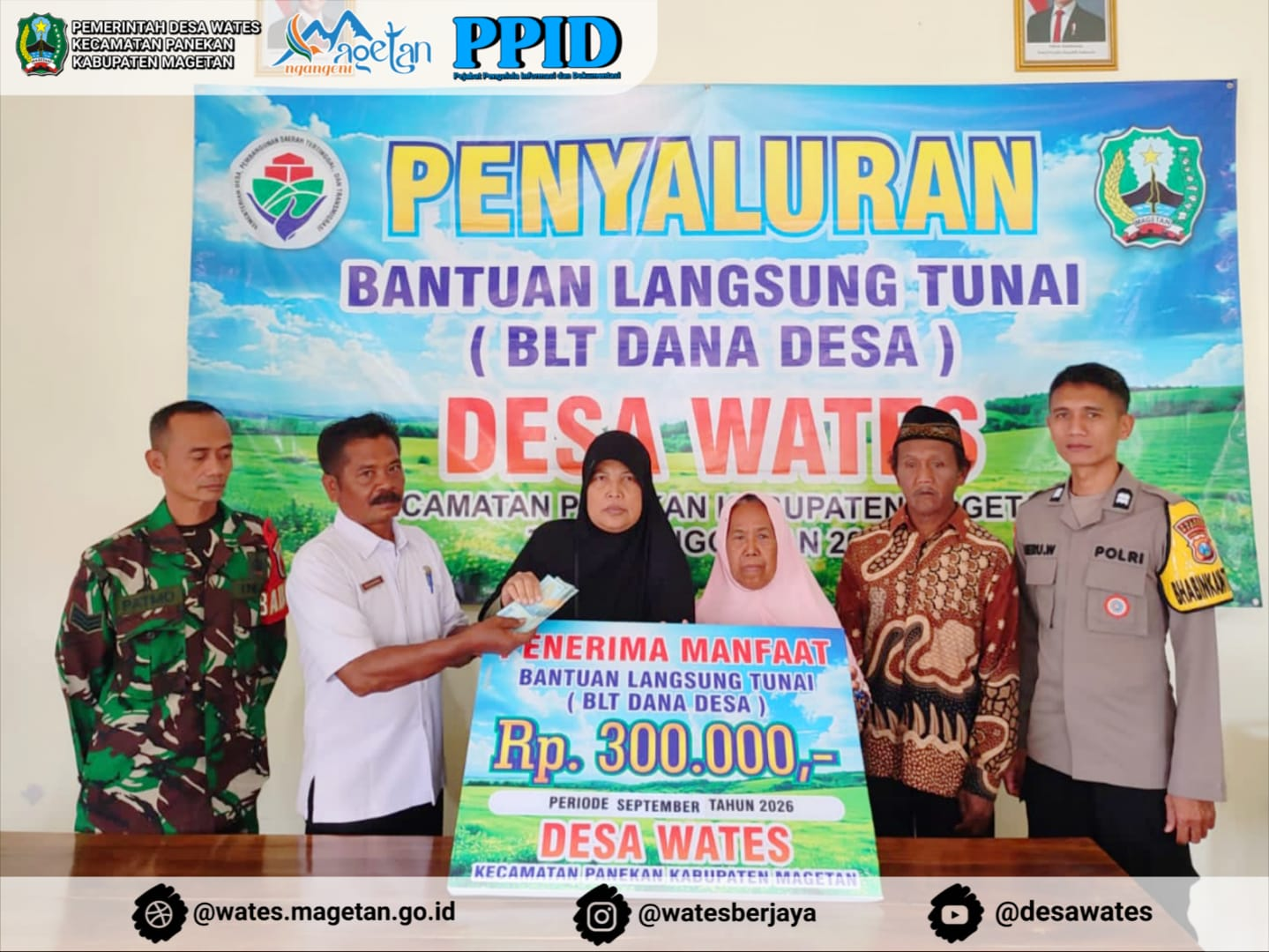 PENYALURAN BANTUAN LANGSUNG TUNAI DANA DESA BLT DANAN DESA PERIODE BULAN SEPTEMBER TAHUN 2026