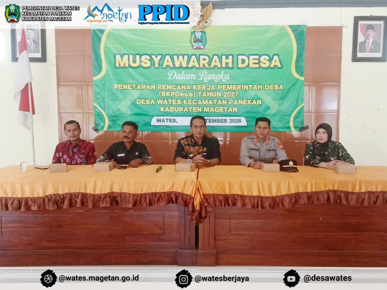 MUSYAWARAH DESA DALAM RANGKA PENETAPAN RENCANA KERJA PEMERINTAH DESA RKPDESA WATES TAHUN ANGGARAN 2027