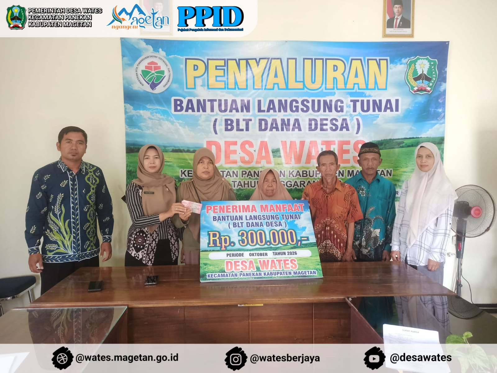 PENYALURAN BANTUAN LANGSUNG TUNAI DANA DESA BLT DANAN DESA PERIODE BULAN OKTOBER TAHUN 2026